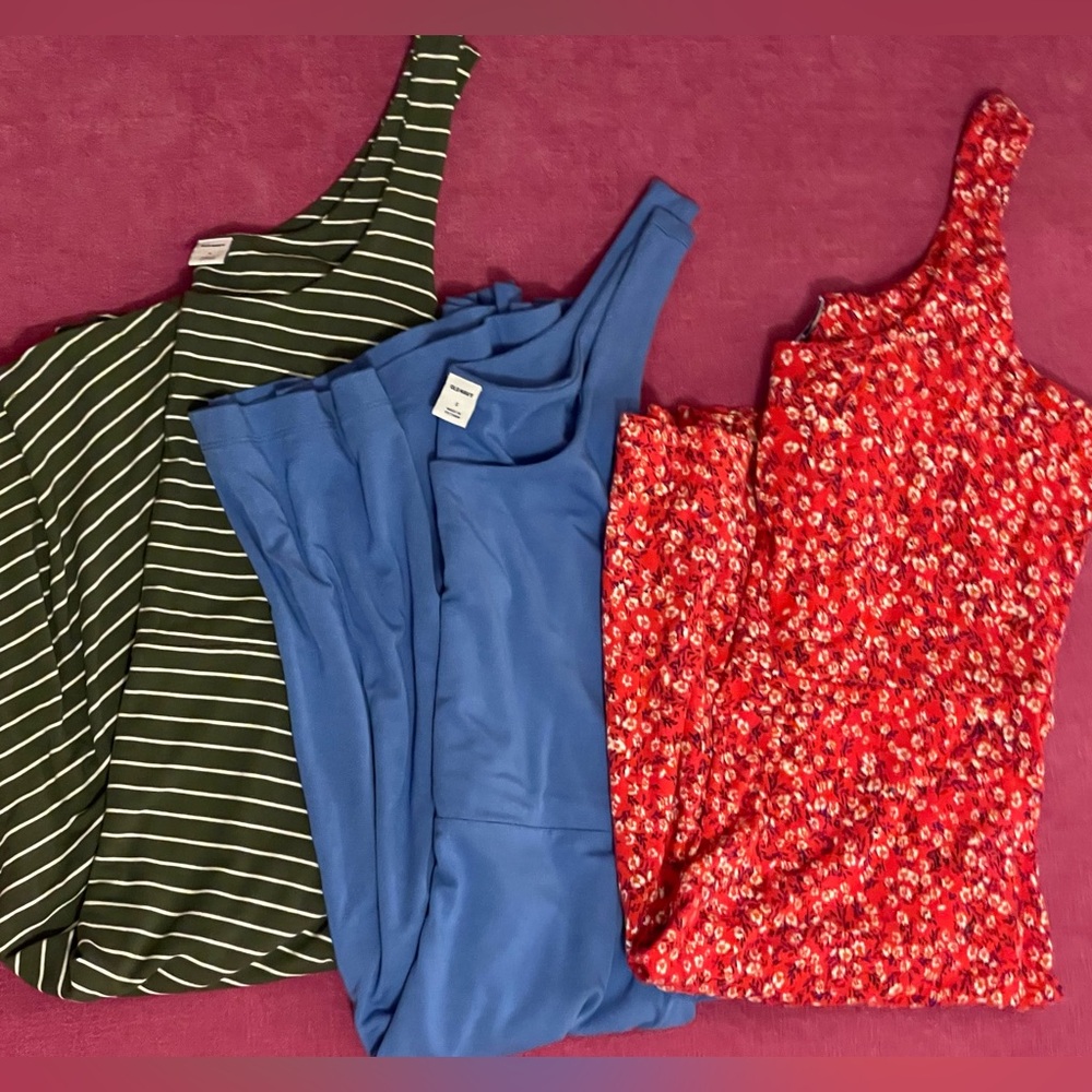 3x Fit & Flare Jersey Dresses Small EUC